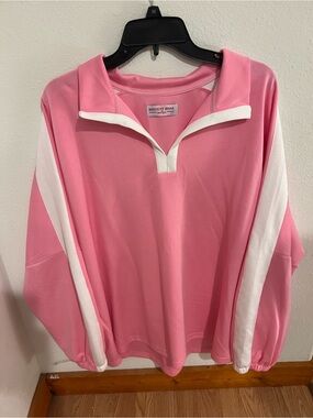 Discount Divas Pink Pullover with White Trim